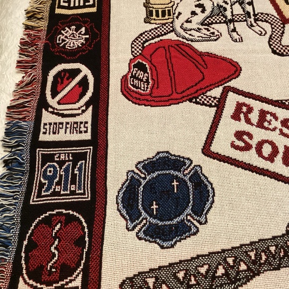 Goodwin Weavers Fire Fighters 100% cotton throw. - Picture 5 of 10